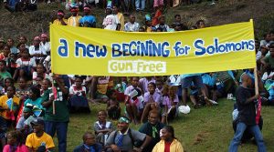 A new beginning for gun-free Solomon Islands.