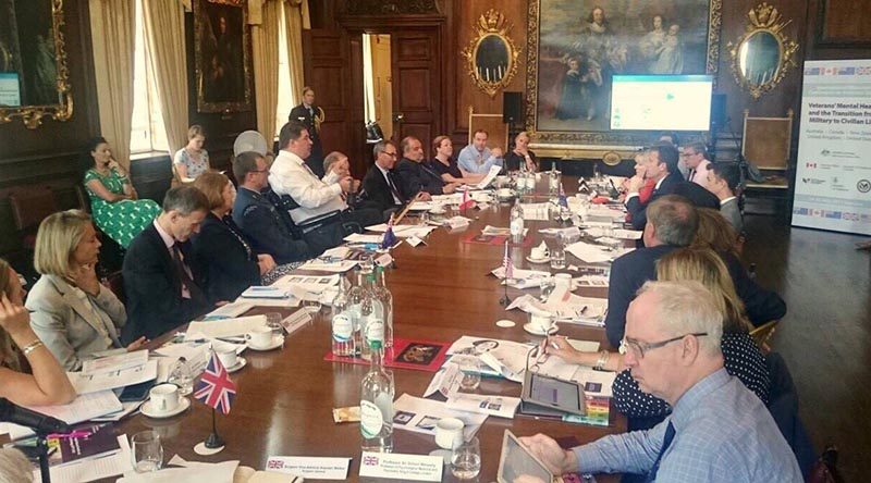 Delegates from Canada, US, UK, Australia, NZ meet in London for the International Ministerial Conference on Veterans' Issues. Photo courtesy Kent Hehr Facebook page