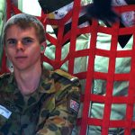 Cadet Under Officer Samuel Mach, of No 622 Squadron, AAFC (Murray Bridge), enjoys the air-experience flight.