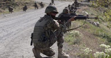 About 350 Afghan officer cadets graduated on 20 July after completing an intensive 11-month training course supported by New Zealand Defence, Australian, Danish and British mentors. Photographer unknown.