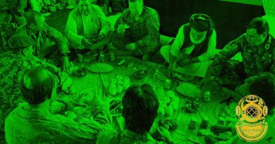 A Shura or meeting with local leaders, senior Afghan officials and coalition forces at Patrol Base Wali in southern Afghanistan. Photo by Leading Aircraftman Leigh Cameron.