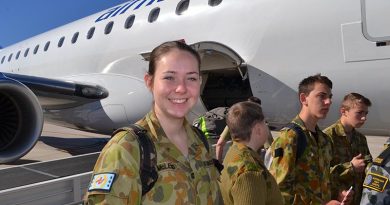 Leading Cadet Georgia McLeod at the Brisbane West Wellcamp Airport. Words and photos supplied by Public Affairs Communication Officer – LAC (AAFC) Michael Williams.