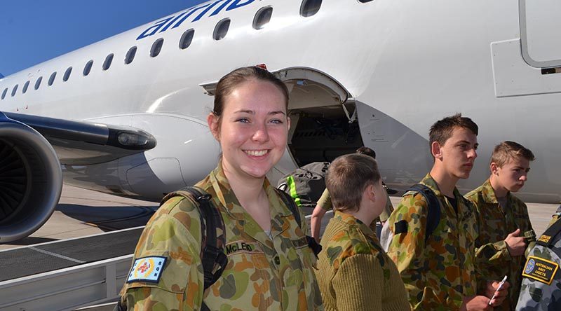 Leading Cadet Georgia McLeod at the Brisbane West Wellcamp Airport. Words and photos supplied by Public Affairs Communication Officer – LAC (AAFC) Michael Williams.