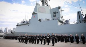 Commissioning of HMAS Hobart at Garden Island, Sydney. Photo by Able Seaman Bonny Gassner.