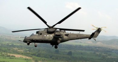 Indonesian Mi-35P helicopter.