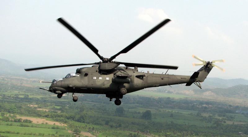 Indonesian Mi-35P helicopter.