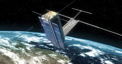 Artist's impression of a RAAF Cubesat. Image provided by UNSW-Canberra Space.