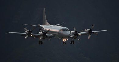 File photo RNZAF P-3K2 Orion maritime surveillance aircraft. US Navy photo by Mass Communication Specialist 1st Class Phillip Pavlovich.