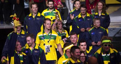 Australian athletes enter the 2017 Invictus Games closing ceremony in Toronto, Canada. Photo by Corporal Mark Doran.