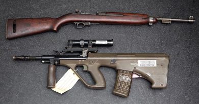 An F88 Austeyr rifle was among a large number of weapons surrendered to NSW Police during the 2017 National Firearms Amnesty. NSW Police photo.