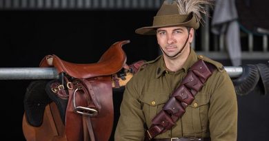 Australian Army soldier Corporal Rob Conway rests after a practice ride in preparation for the commemoration of the centenary of the Battle of Beersheba. Photo by Corporal Nunu Campos.