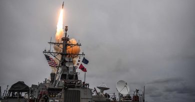 Arleigh Burke-class guided-missile destroyer USS Donald Cook fires a Standard Missile 3 during exercise Formidable Shield 2017. US Navy photo by Mass Communication Specialist 1st Class Theron J. Godbold.