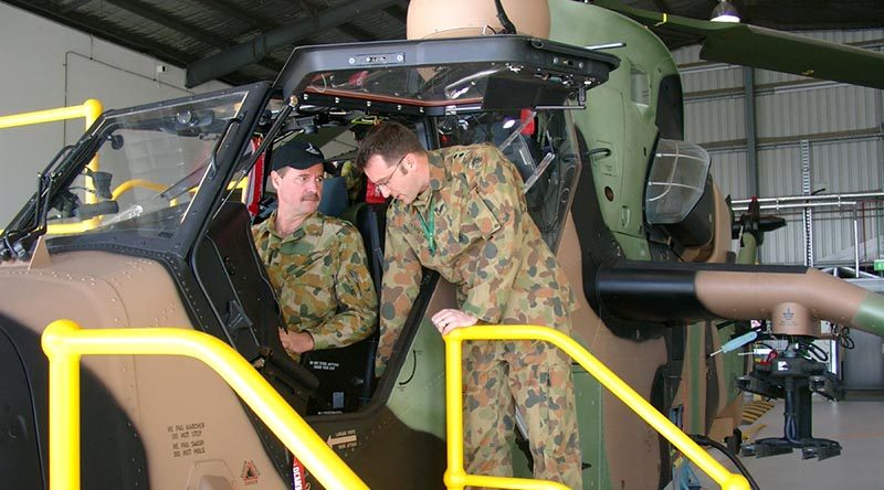 A Tiger helicopter at Oakey.