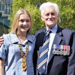 Don Cameron with granddaughter Megan. Photo by by Flying Officer (AAFC) Paul Rosenzweig.