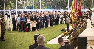 The Battle of Beersheba and Sinai-Palestine Campaign Centenary Service held at the Beersheba War Cemetery in Israel. Photo by Corporal Nunu Campos.