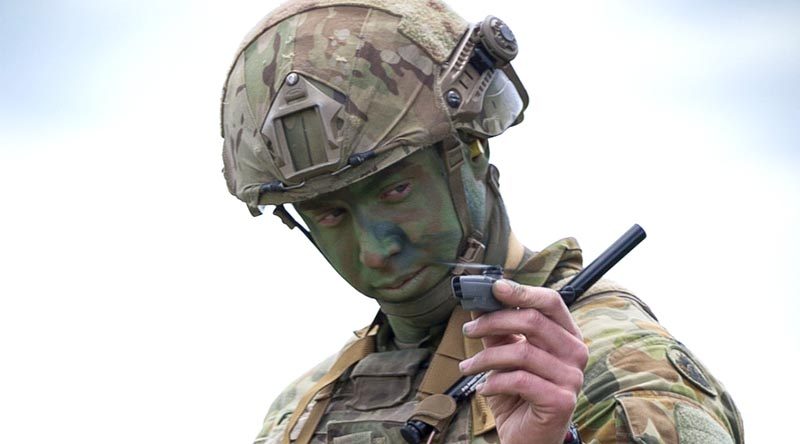 An Australian Army soldier prepares to launch a PD-100 Black Hornet nano unmanned aerial vehicle during Exercise Chong Ju at Puckapunyal. Photo by Corporal David Said.