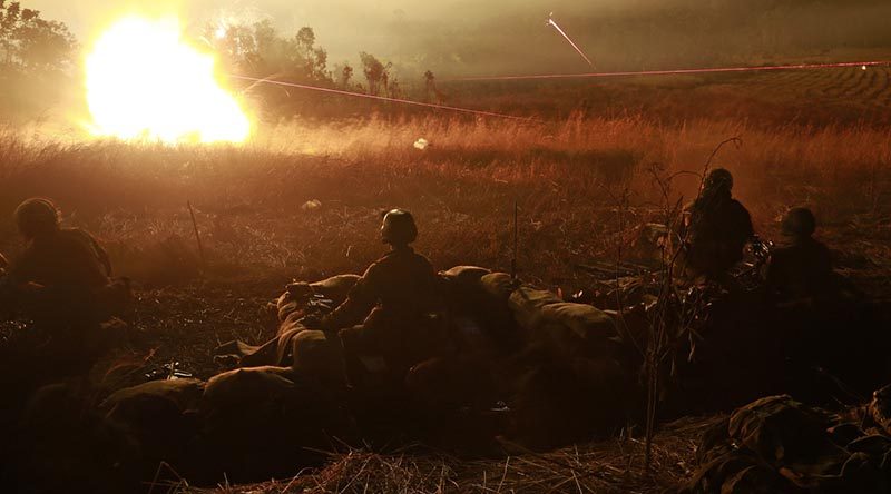 Australian Army soldiers detonate an M18A1 Claymore anti-personnel weapon during a 7th Brigade combined-arms training activity in Shoalwater Bay. Photo by Leading Seaman Jayson Tufrey.