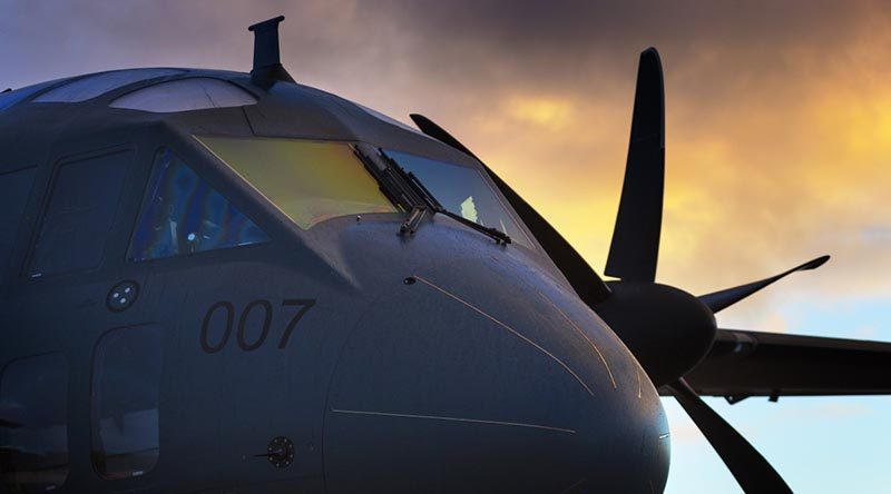A RAAF C-27J Spartan at Shark Bay Airport, Western Australia. Photo by Corporal Oliver Carter.
