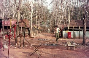 During the dry season when the rubber trees lost their leaves the place looked like this.