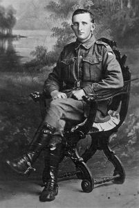 A studio portrait of Trooper Alfred Joseph Smith, 3rd Australian Light Horse Regiment, AIF.