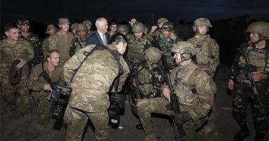 Prime Minister Malcolm Turnbull with Aussie troops in the Philippines. Photo from PM's web site.