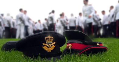 ADFA Third Year Officer Cadets celebrate graduation. Photo by Corporal Chris Moore.