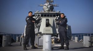 Royal New Zealand Navy sailors Leading Seaman Te Orangapumau Elia (left) and Able Seaman Daniel Peihopa on HMAS Warramunga. Photo by Leading Seaman Tom Gibson.