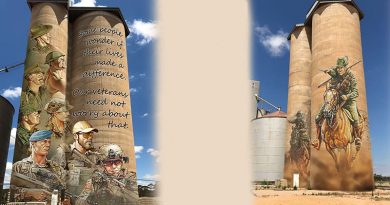 Proposed silo art for the Mildura region. Attributed to Ian Coate.