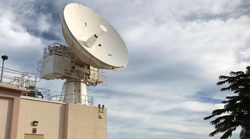 C-Band radar installation at Naval Communication Station Harold E Holt, Exmouth. Photo by Robert Lingley, US 21st Space Wing Public Affairs.