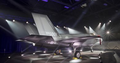 The first Republic of Korea F-35A makes its public debut at Lockheed Martin facilities in Fort Worth, Texas. Photo by Alexander H Groves, Lockheed Martin.