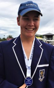 Cadet Corporal Lachlan Jenkins of St Peter’s College with his 2018 Head of the River medal.