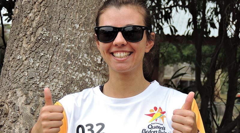 Leading Aircraftwoman (AAFC) Liz Gardener, a 2018 Commonwealth Games Queen’s Baton Bearer.