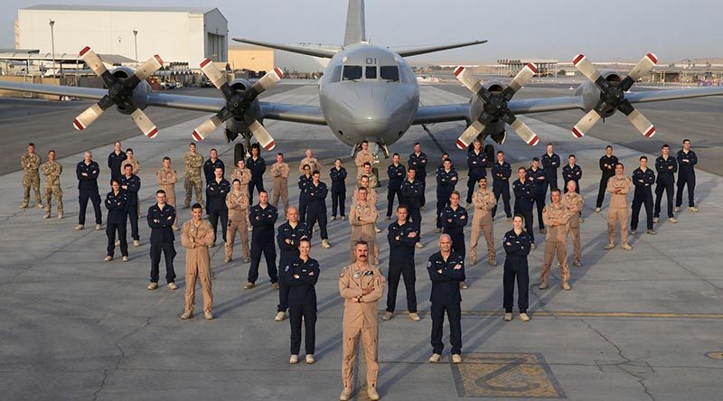 Members of the New Zealand Defence Force maritime surveillance mission in the Middle East. Credit: Australian Defence Force