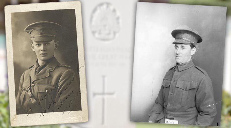 Captain Kenneth Mortimer (left) and Private Henry Bell, both 29th Battalion, AIF.