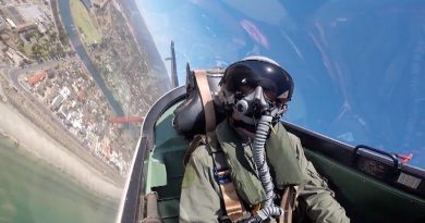 Cadet Under Officer Aaron Musk, 6 Wing, AAFC, gets the flight of his life (thus far) in an Adelaide-based RAAF PC-9.