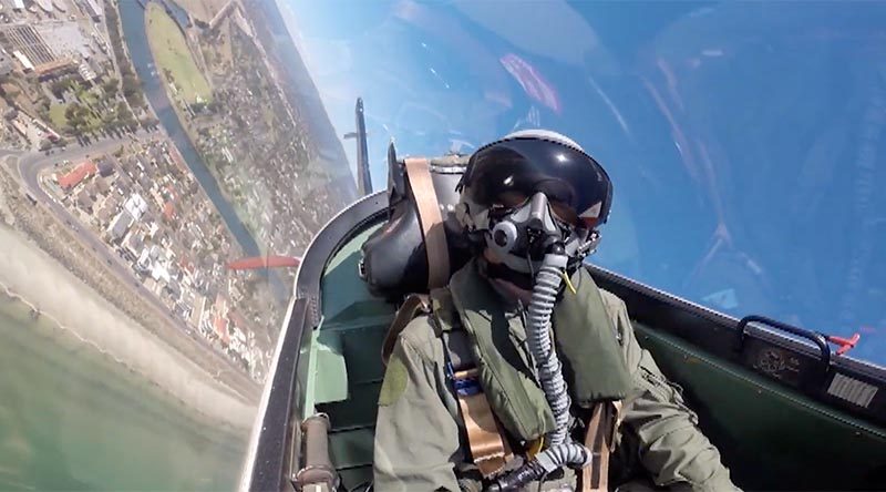 Cadet Under Officer Aaron Musk, 6 Wing, AAFC, gets the flight of his life (thus far) in an Adelaide-based RAAF PC-9.