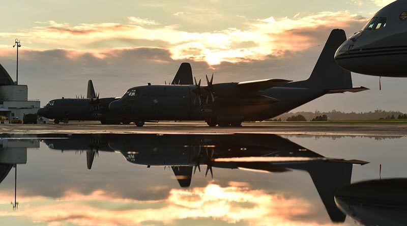 A Royal New Zealand Air Force C-130H(NZ) Hercules ready for departure to the Middle East on an eight-month mission. NZDF photo.