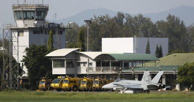 A Royal Australian Air Force F/A-18 Hornet at Royal Malaysian Air Force Base Butterworth. Photo by Sergeant Andrew Eddie.