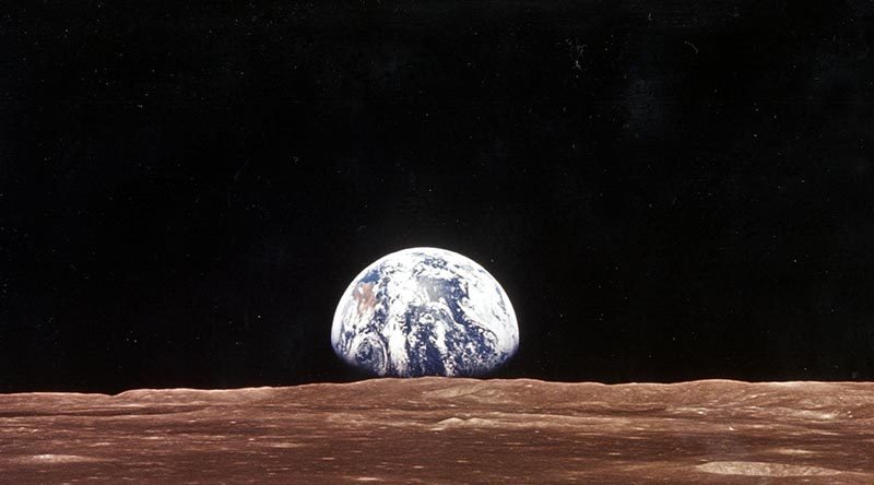 A view of the Earth from the moon, taken by the Apollo 11 – 20 July 1969. NASA photo.