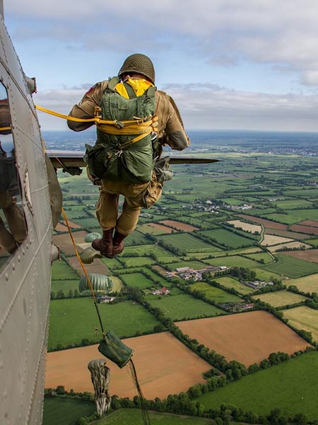 D-Day reenactment jump over Normandy. Photo by Lyle Jansma.