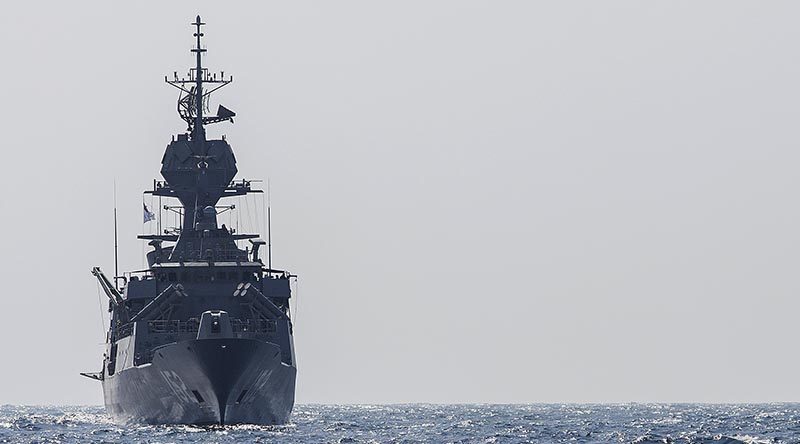 HMAS Warramunga in the Middle East Region. Photo by Leading Seaman Tom Gibson.