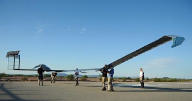 The first operational flights of Zephyr high-altitude pseudo satellites are scheduled to launch out of Wyndham airfield in Western Australia soon. Airbus photo.