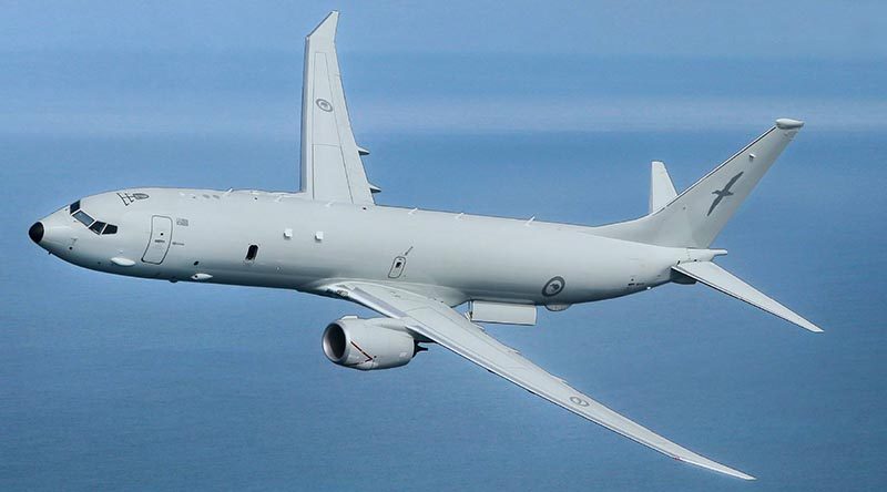 An artist's impression of a Royal New Zealand Air Force P-8A Poseidon. NZDF image.