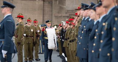 New Zealand's new Chief of Defence Force Air Marshal Kevin Short receives a Pōwhiri and Guard of Honour. NZDF photo.