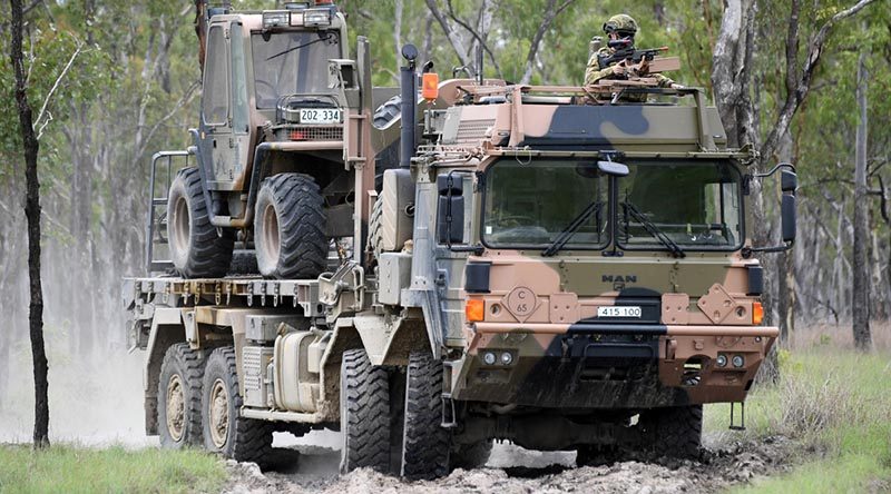 A Rheinmetall MAN truck on exercise in Shoalwater Bay. Photo by Belinda Dinami.