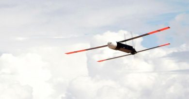 Coyote unmanned aerial vehicle in flight. Raytheon photo.