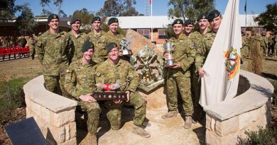 The winning section, from 6RAR, in the 2018 Duke of Gloucester Cup.