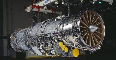 An F-135 engine from a F-35 Lightning Joint Strike Fighter. Supplied by TAE Aerospace.