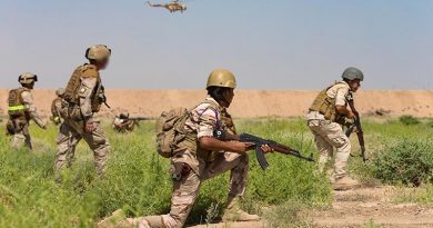 Iraqi Army soldiers conduct a live-fire training exercise under the supervision of New Zealand Army soldiers at Taji Military Complex, Iraq. ADF photo.