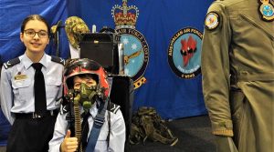 Leading Cadets Ana and Beatriz Santos from No 613 Squadron (RAAF Edinburgh) prepare to engage with the public at this year’s Royal Adelaide Show – as their squadron celebrates its 60th year of continuous operation. Photo by Flying Officer (AAFC) Paul Rosenzweig.